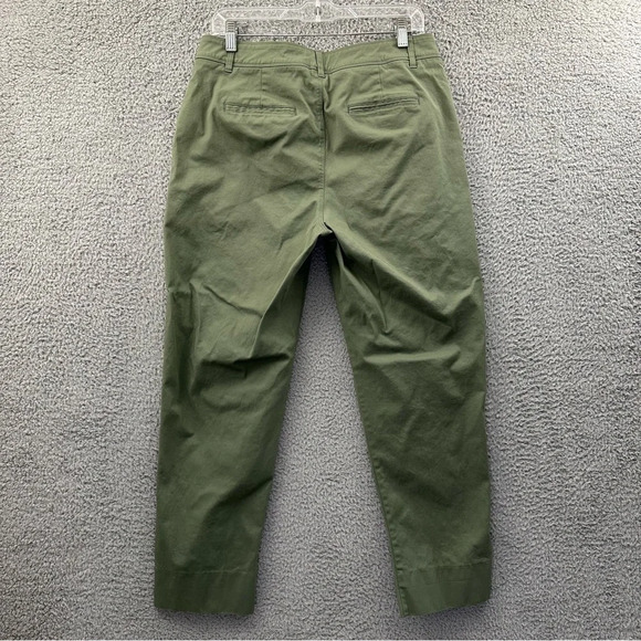 Lole Chino Tapered Leg‎ Ankle Pants Casual Cotton Blend Green Women's L x 26 - Picture 2 of 8